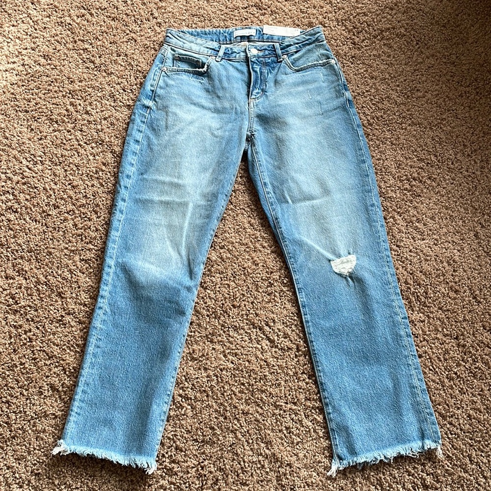 NWT Loft Straight Crop Curvy Mid-rise jeans